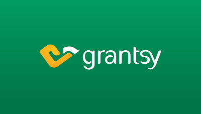 Grantsy is a new web app designed to help nonprofits manage their grant applications, data and reporting logo design